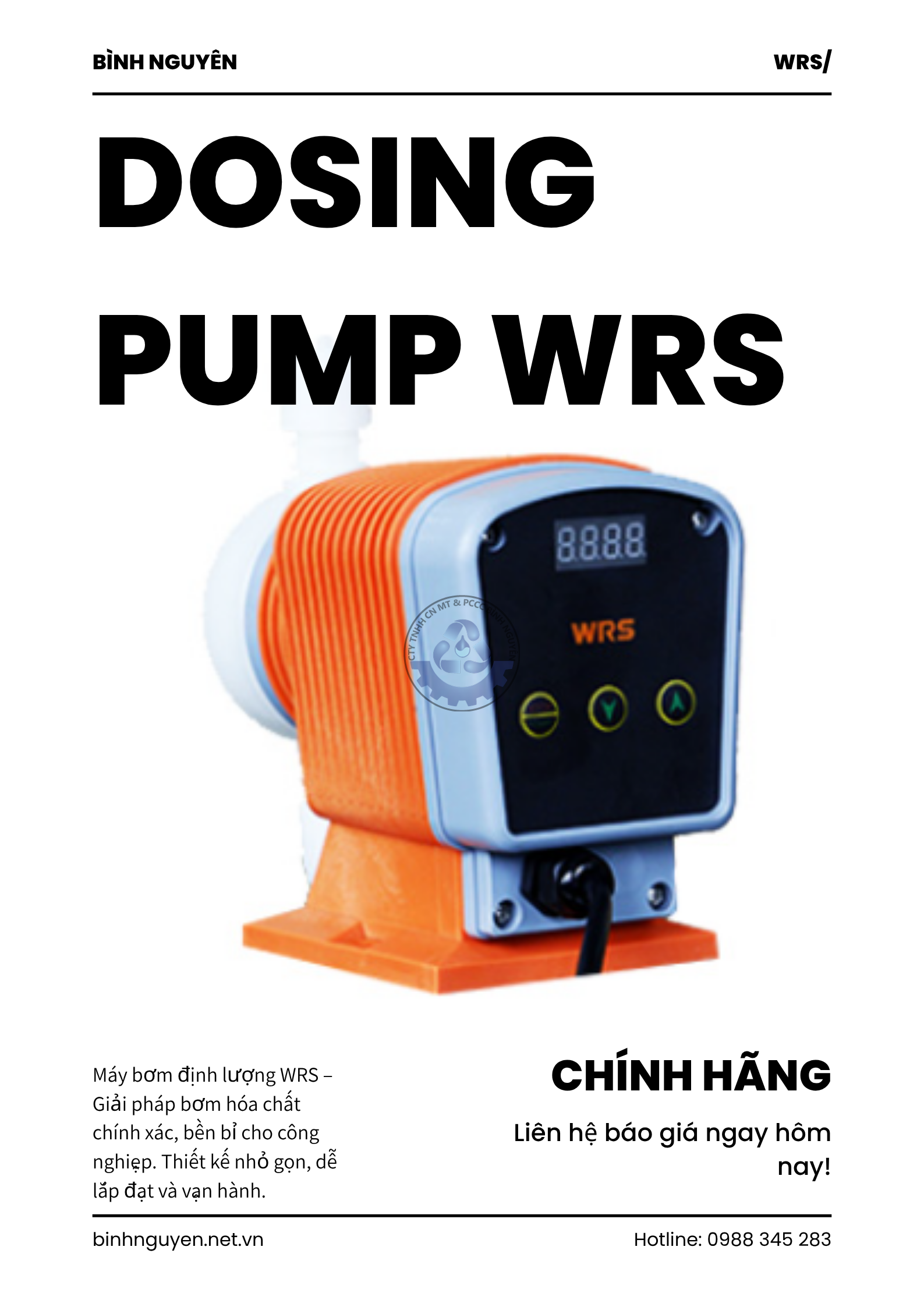 DOSING PUMP WRS - Bố cục Ảnh Quảng Cáo Thực Tự Nhiên